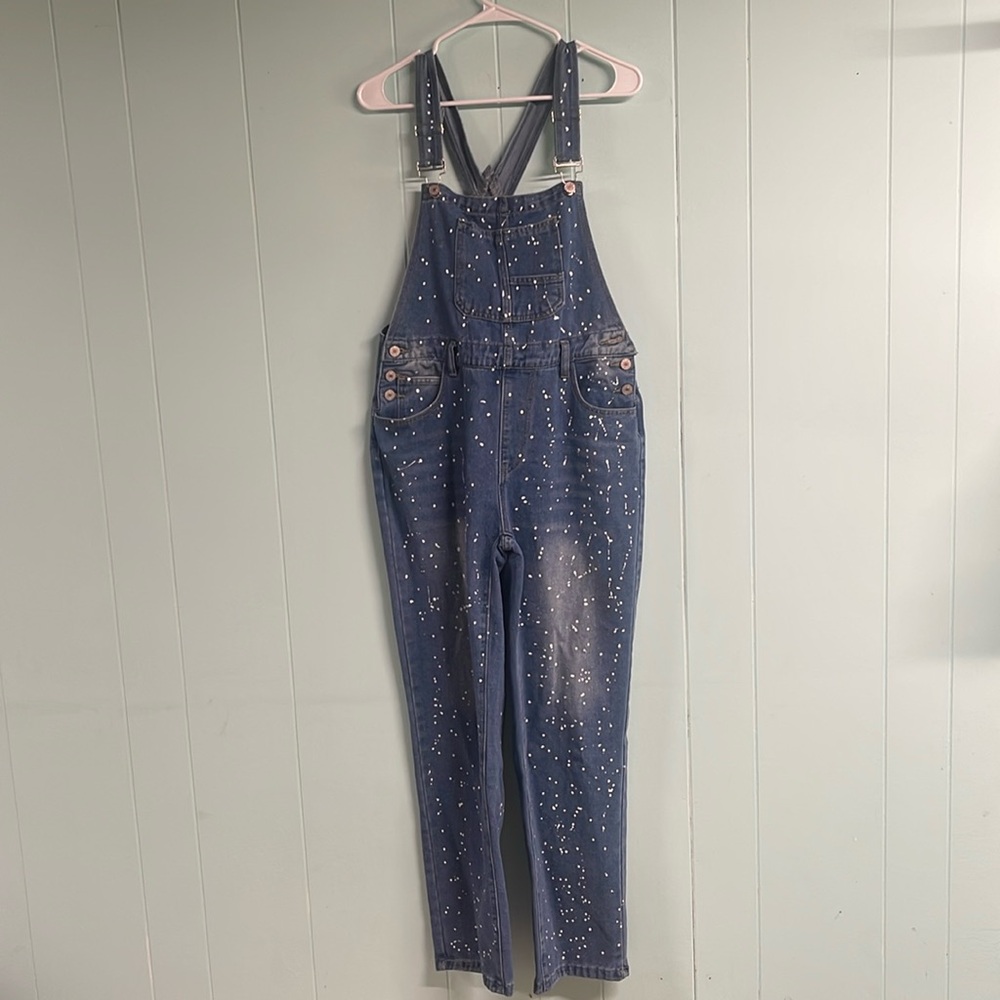 Speckled overalls